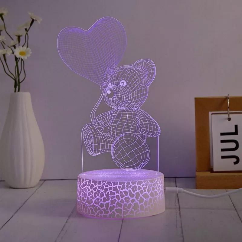 Set de lámpara LED decorativa Manta SNL115RGB RGB 3D corazón