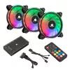 Kit de ventiladores para carcasa White Shark Nebula-2 negro – ventilador ARGB de 120 mm (kit)