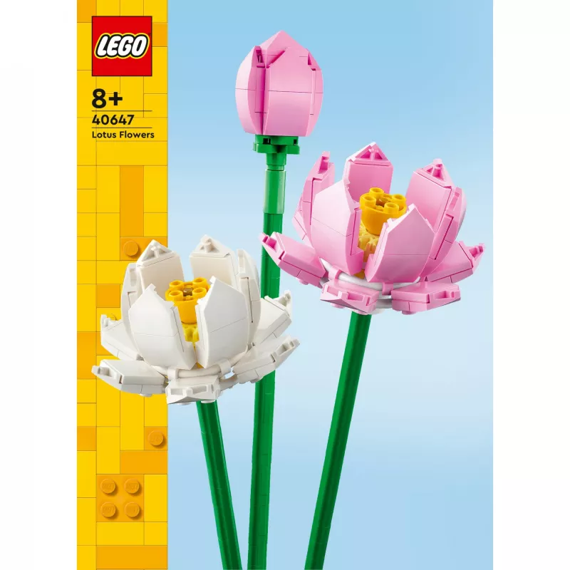 Set de construcción LEGO 40647 Lotus Flowers — Botanical Collection modelo modular, 220 piezas, altura 300 mm, edad 8+