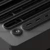 Caja de PC HAVN HS 420 VGPU, torre Midi, E-ATX, cristal templado, cable riser PCIe 5.0 - negra
