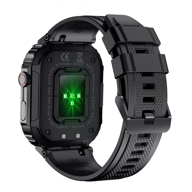 Denver SWC-191B smartwatch / reloj deportivo 4,98 cm (1,96 inch) IPS 45 mm digital 320 x 386 píxeles pantalla táctil negro