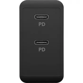 Cargador de interior Goobay 61757 carga rápida USB Type-C 2 puertos negro