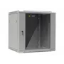 Armario de pared/colgante NETRACK 019-120-66-021 19 pulgadas 12U/600 mm puerta de cristal gris paneles laterales desmontables