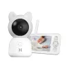 XENON X7202 Cámara inteligente para bebés con monitor, Wi-Fi, 2,4 GHz, 3 MP, audio bidireccional, SD, Blanca