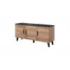 Aparador Cama LOTTA 150 3D roble wotan + negro mate