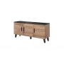 Aparador Cama LOTTA 150 3D roble wotan + negro mate