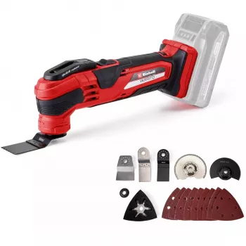 Herramienta multifunción a batería Power X-Change VARRITO, 18 voltios (rojo/negro, sin batería ni cargador, incl. accesorios)