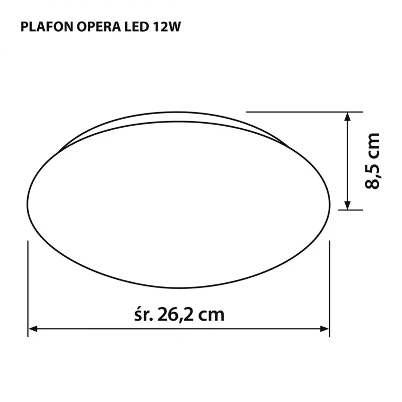 Plafón LED moderno Activejet OPERA LED 12W