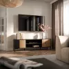 Mueble RTV Cama MERCI 180 x 40 x 53.5 cm negro/roble artisan