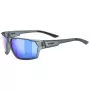 Gafas de sol polarizadas Uvex Sportstyle 233 P - smoke mate/espejo azul
