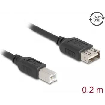 Cable USB DeLOCK 81528 0,2 m USB B USB A negro USB 2.0