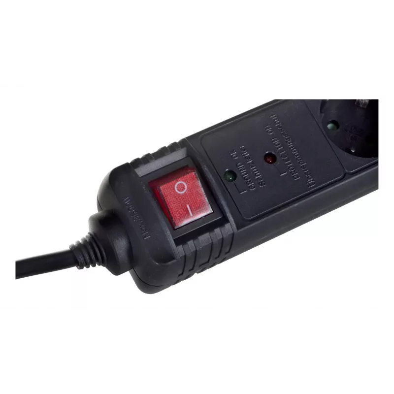 Protector contra sobretensiones Gembird SPG5-C-10 negro 5 tomas AC 250V 3m