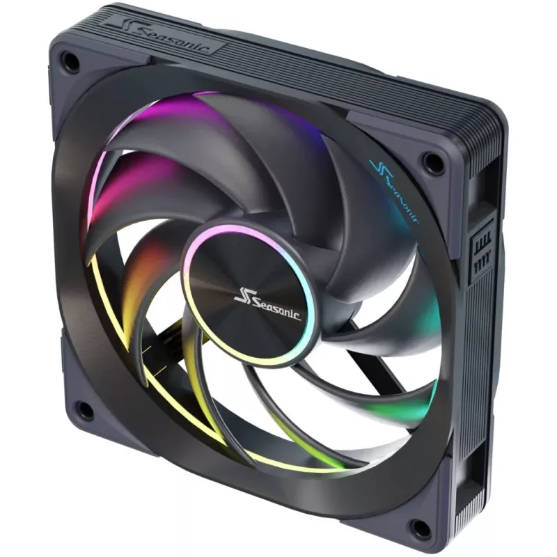 Ventilador Seasonic MagFlow ARGB 12 cm 2000 RPM negro