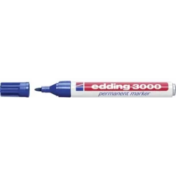 Rotulador permanente Edding 3000 azul 10 uds.