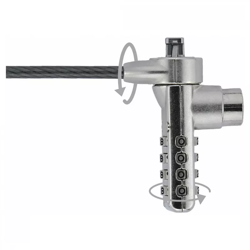 Dicota Cable de seguridad T-Lock, combinación, cerrado ranura 3x7mm