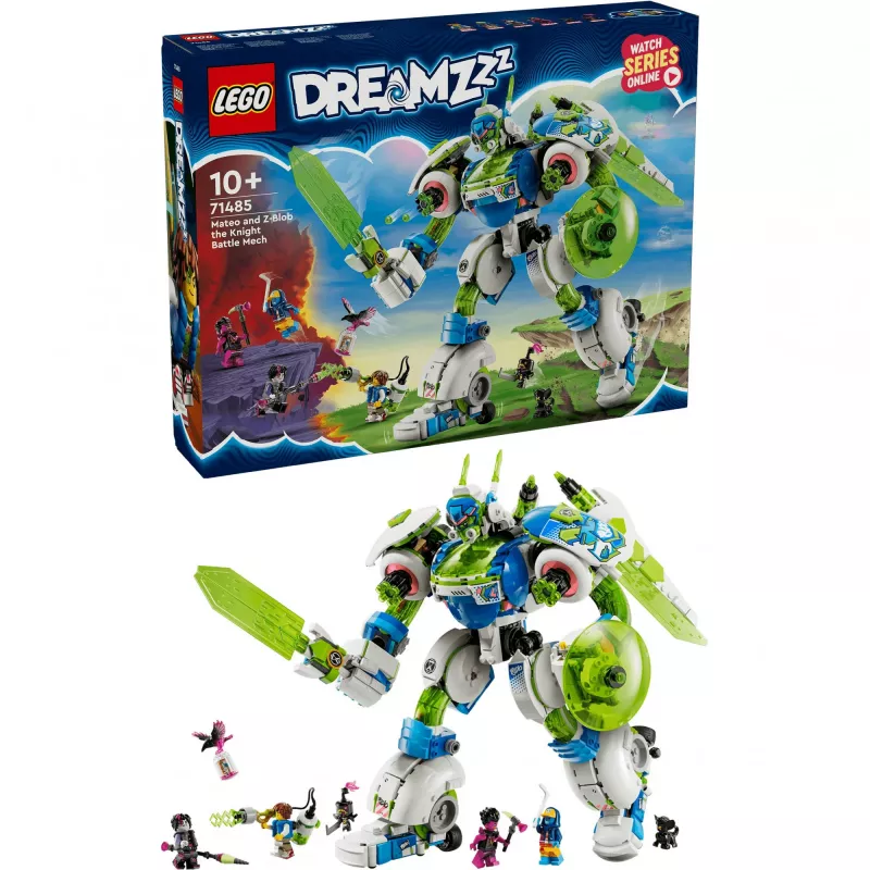 Juguete de construcción LEGO Mateo y Z-Blob el Mech Caballero Set 71485 — Minifigura y set de juego de mech construible