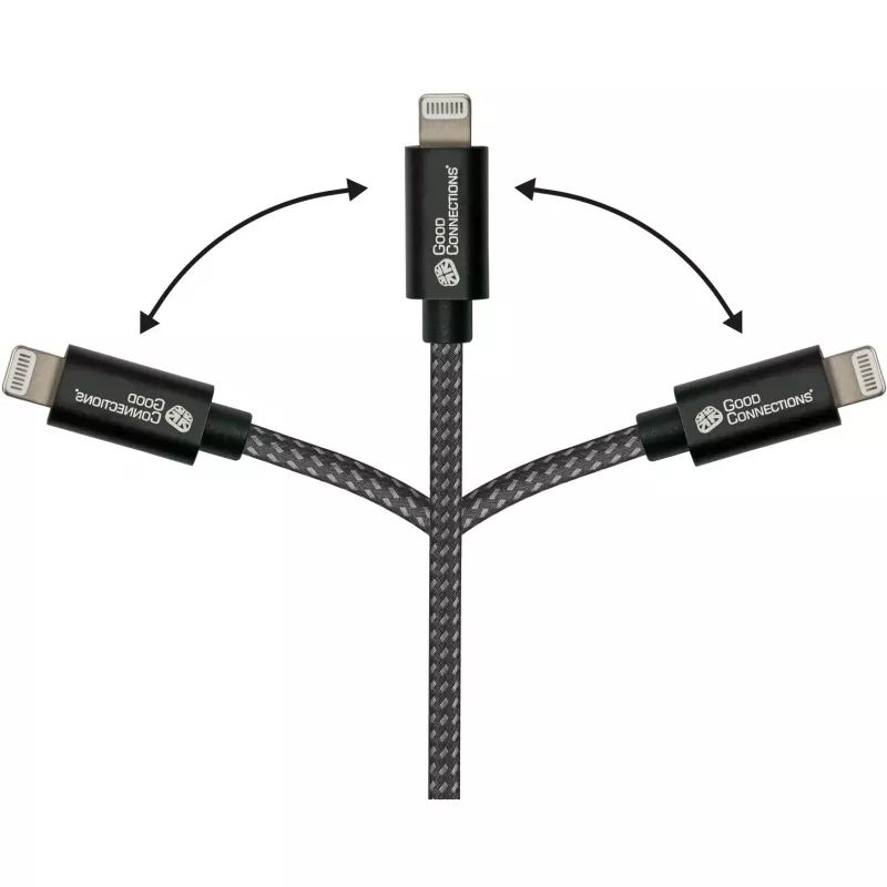 Good Connections cable de carga y datos USB 2.0 para iPhone/iPad/iPod conector USB-C a Lightning - El cable de alta calidad y oficialmente certificado por Apple