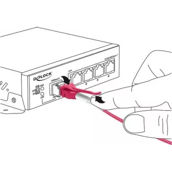 Cable de fibra óptica DeLOCK 85132 1 m LC Rosa