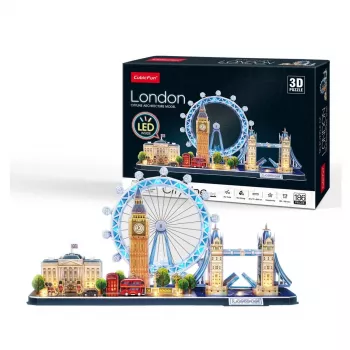 Puzle 3D CubicFun Cubic Fun City Line London LED 107 uds.