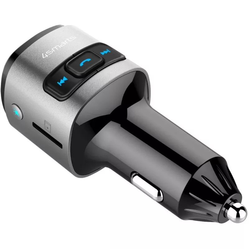 Transmisor FM 4smarts 456201 mechero negro plata AM FM Bluetooth