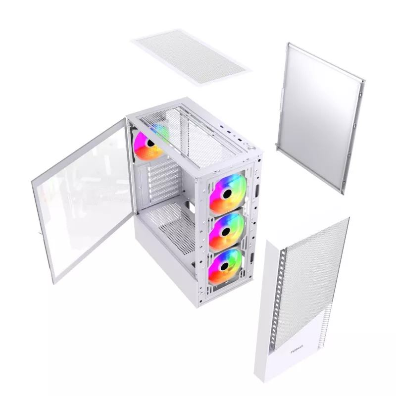 Caja PC semitorre Fornax 4300 ATX blanca