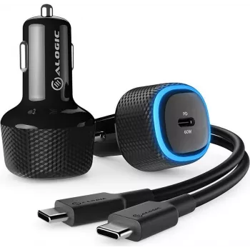 Cargador de coche ALOGIC CRC60 cargador universal para dispositivos móviles negro