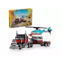 LEGO Creator 3-in-1 31146 Camión de plataforma con helicóptero