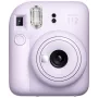 Cámara instantánea Fujifilm Instax Mini 12 Lila — imagen 86×54 mm, película 62×46 mm, distancia focal 60 mm