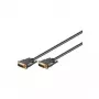 Wentronic Goobay - cable DVI - Dual Link - DVI-I (M) - DVI-I (M) - 10,0 m - tornillos moleteados - negro (69208)