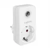 LogiLink PA0263 Adaptador de enchufe con sensor crepuscular, blanco, tipo F