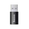 Adaptador Baseus Ingenuity USB Type-A (conector hembra) a USB Type-C (conector macho) 10 Gbit/s, negro, 14×22×8 mm