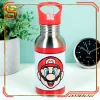 Botella de agua metálica Paladone Super Mario con pajita