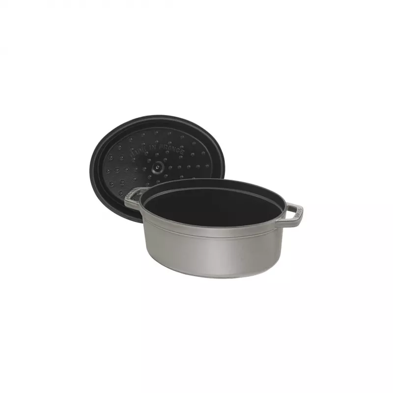 Cocotte ovalada de hierro fundido Staub 29 cm, gris grafito