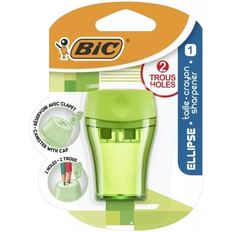 Sacapuntas Bic Ellipse Maxi 2 orificios, 1 ud.