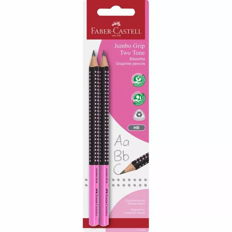 Lápiz FABER-CASTELL Jumbo Grip Two Tone 2xBS BK