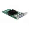 DeLOCK tarjeta PCI Express x4 a 4 x externo USB 3.0 Quad Channel - formato Low Profile