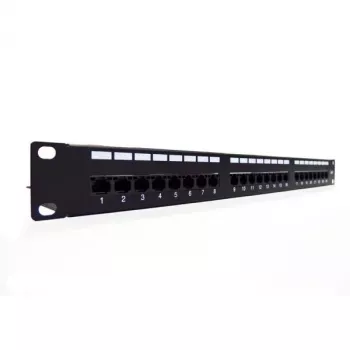 DIGITUS Professional DN-91624U - Panel de parcheo - RJ-45 X 24 - negro, RAL 9005 - 1U (19