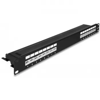 Panel de parcheo DeLOCK 66876 1U Cat6a negro metal