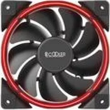 Ventilador de carcasa PCCOOLER CORONA-RED de 120 mm, 1000–1800 rpm, LED rojo