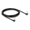 Cable de red DeLOCK RJ45 Cat.6A S/FTP fino 90° en ángulo hacia abajo 3m negro