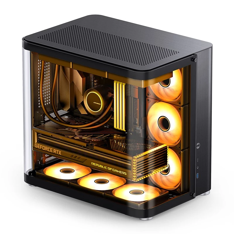 Carcasa de PC Jonsbo TK-2 2.0 Midi Tower negra