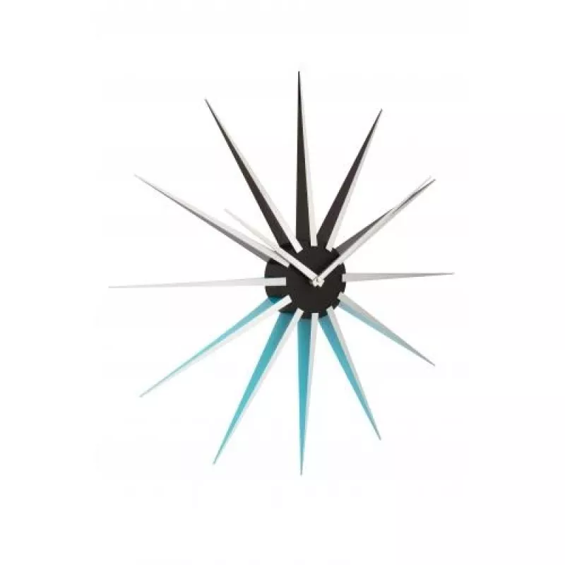 NeXtime Reloj 3051bl Nova, Ø50 cm, pared, negro/azul