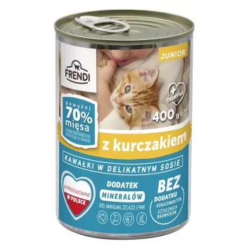 Comida húmeda para gatos Frendi junior con pollo 400 g
