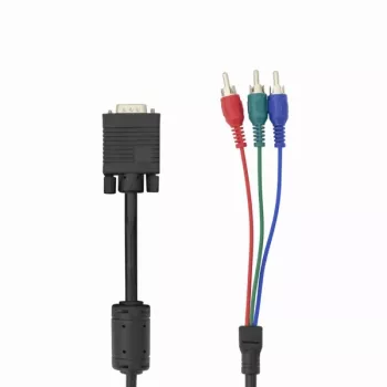 Cable VGA a 3×RCA SBOX VGA-1022 M/M 2 m, conector macho VGA a tres RCA compuesto, 2 metros de longitud