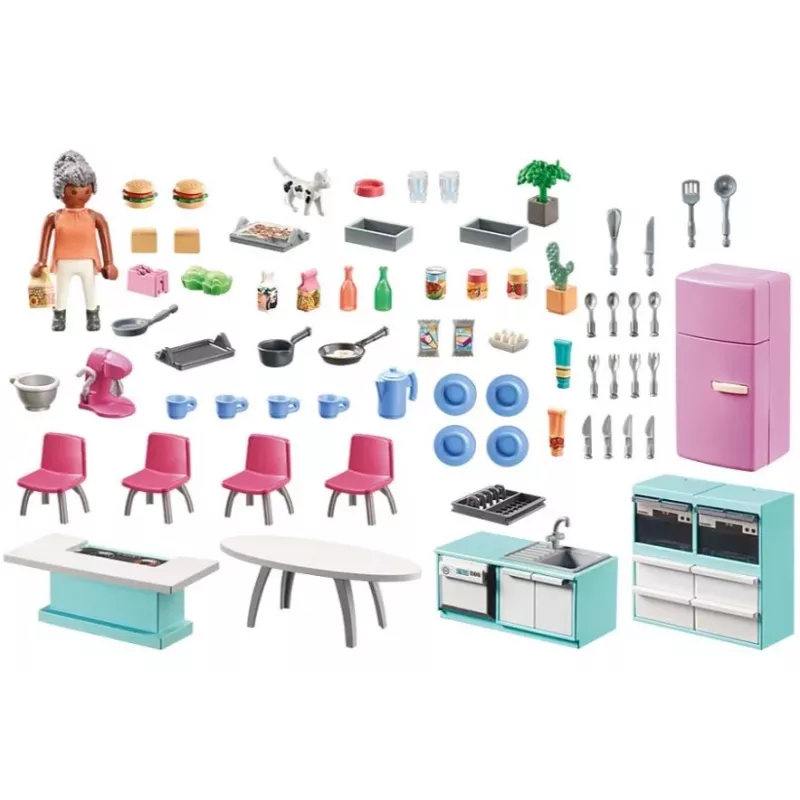 Cocina Playmobil My Life Kitchen 71608 multicolor plástico 4-10 años