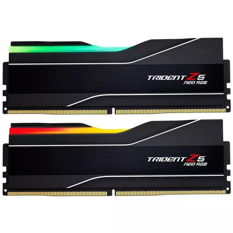 G.Skill Trident Z5 Neo RGB - DDR5 - Kit - 32GB: 2 x 16GB - DIMM 288-PIN - 6400 MHz / PC5-51200 - CL32 - on-die ECC - negro mate (F5-6400J3239G16GX2-T