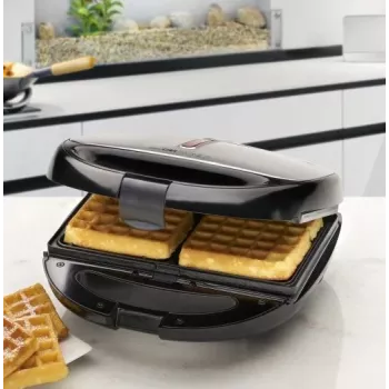 Sandwichera Clatronic ST/WA 3670 800 W negra, acero inoxidable
