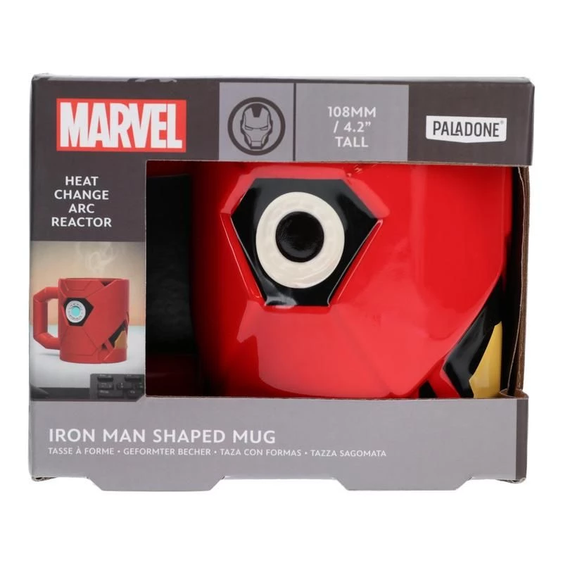 Vaso Paladone Iron Man con forma rojo 0,5L unidad