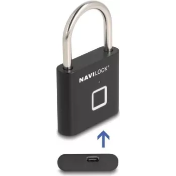 Candado Navilock 20965 candado biométrico de huella dactilar 75×45 mm negro