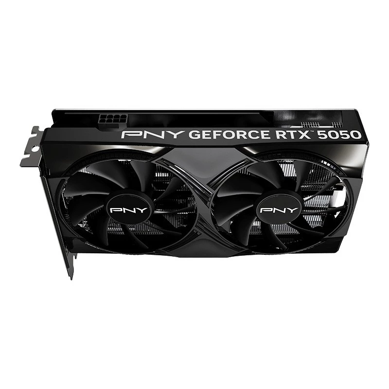Tarjeta gráfica PNY GeForce RTX 5050 – 8 GB GDDR6, 2317 MHz, 128 bits, PCIe x8 5.0, refrigeración de doble ventilador